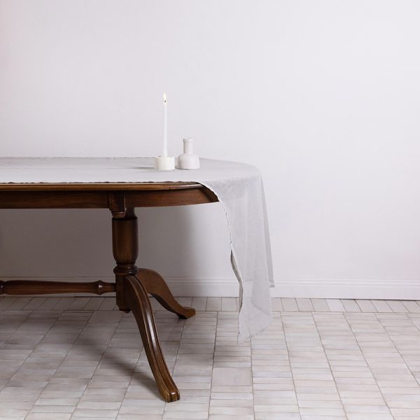 Sheer smoke muslin runner
