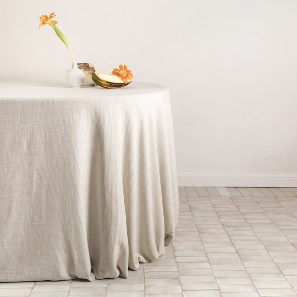 Oatmeal linen tablecloth