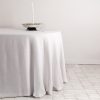 White linen blend tablecloth