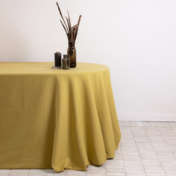 Chartreuse linen blend tablecloth