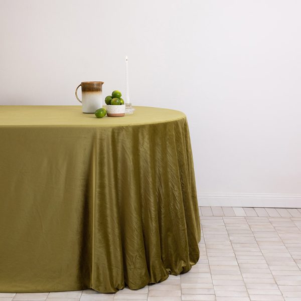 Citrus velvet tablecloth