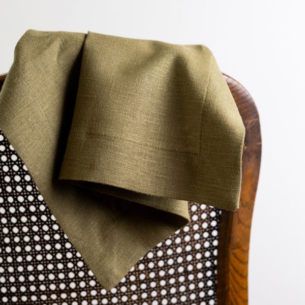 Olive linen napkin