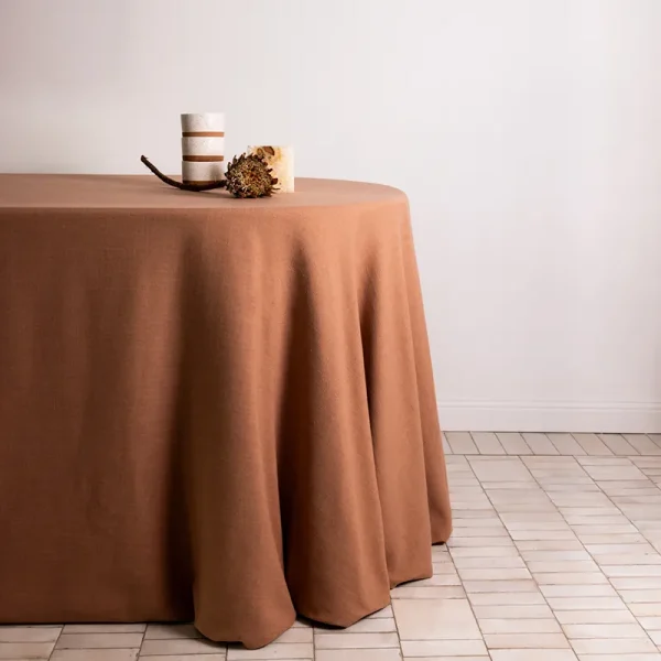 Rust linen blend tablecloth tablecloth