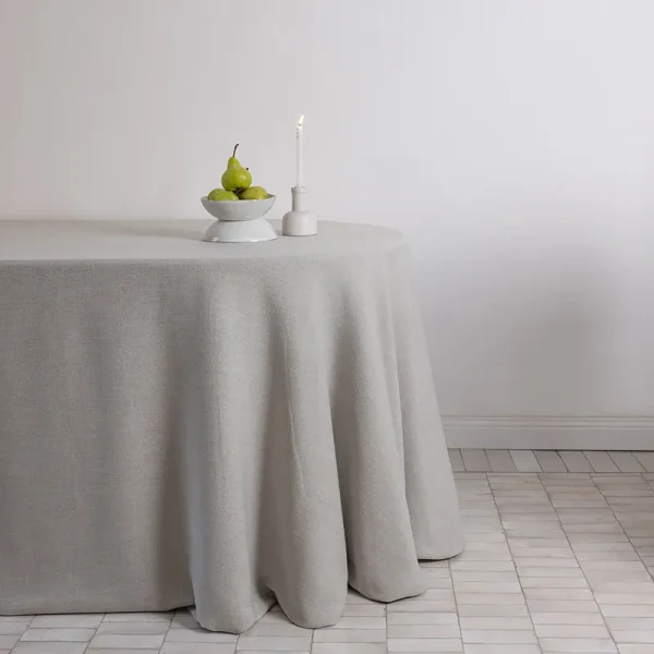 Mist linen blend tablecloth