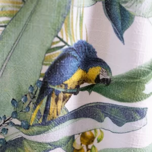 Macaw Jade linen tablecloth