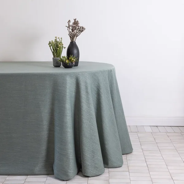 Tide linen blend tablecloth