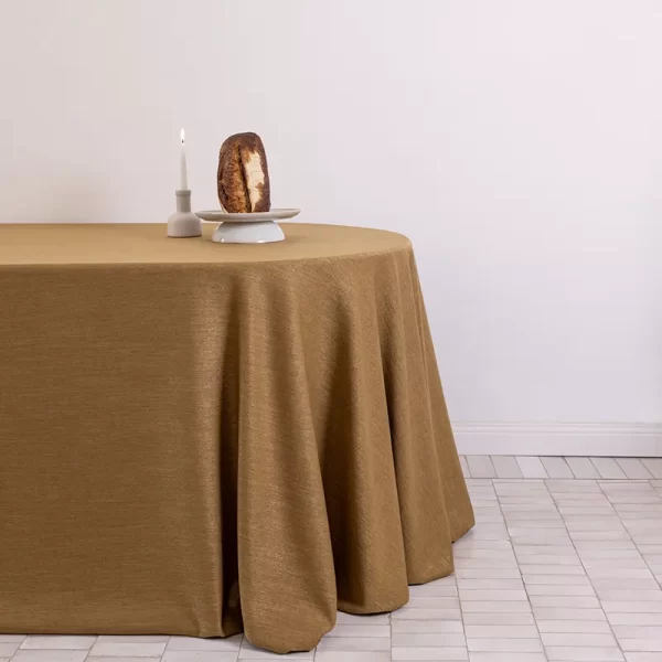 Topaz linen blend tablecloth