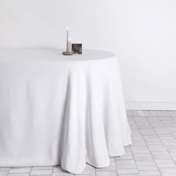 Icicle linen blend tablecloth