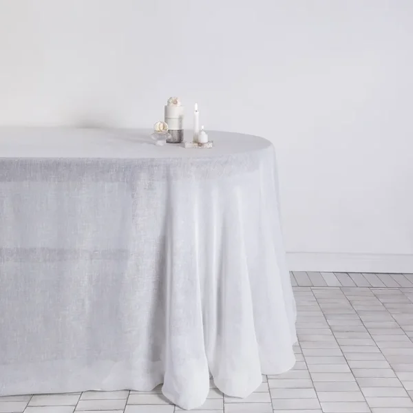 Sheer white muslin overlay