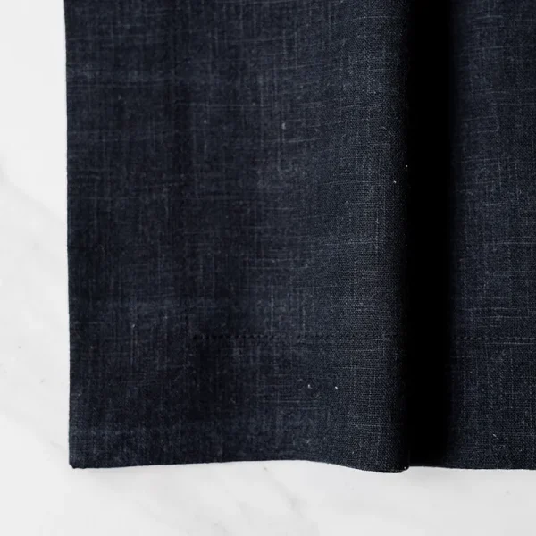Black linen napkin