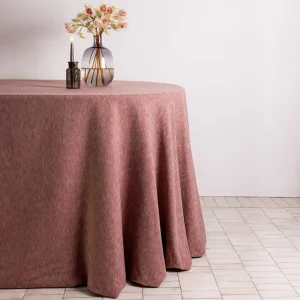 Merlot linen blend tablecloth