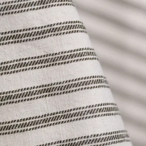 Ticking olive café stripe tablecloth