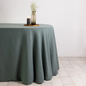 Sage bush linen blend tablecloth