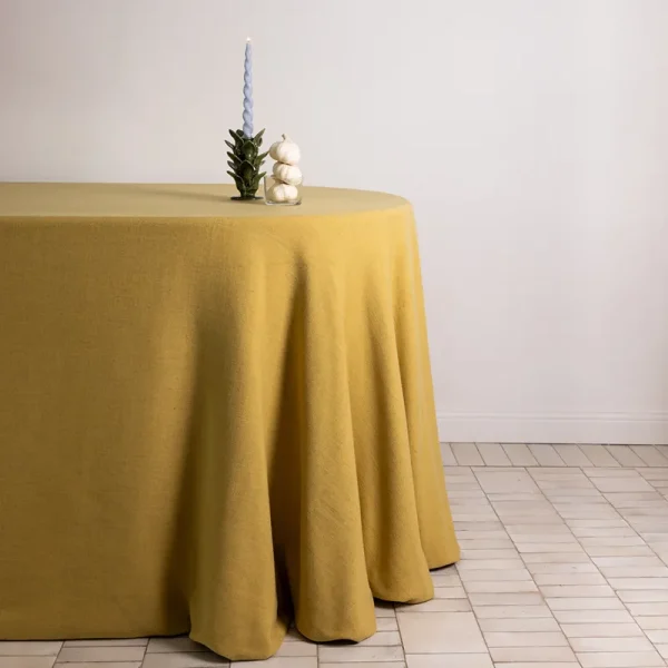 Sunflower linen blend tablecloth
