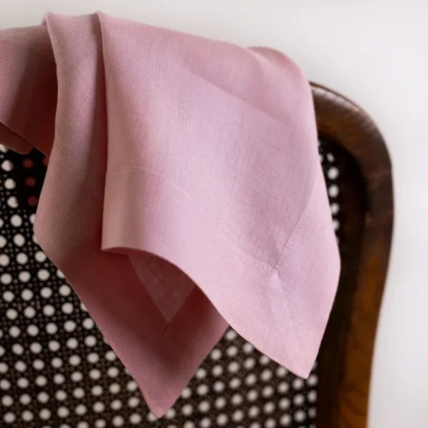 Turkish rose linen napkin