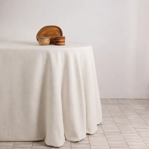 Pearl Linen Blend Tablecloth
